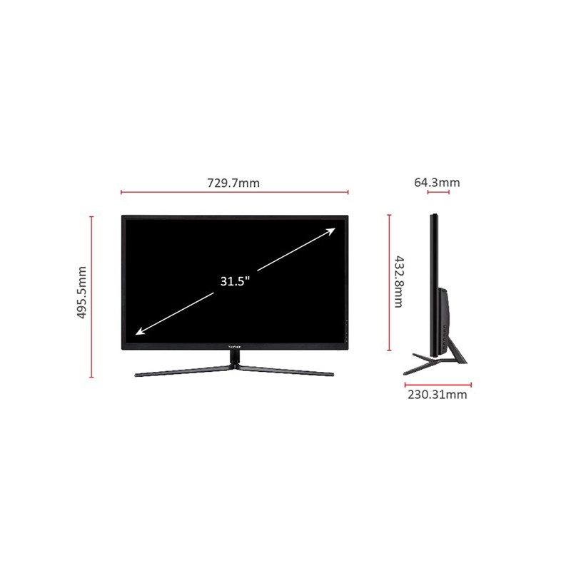 Màn Hình Gaming Viewsonic VX3211-4K-MHD 32" UltraHD 3ms 60Hz FreeSync VA HDMI/DP (Đen)