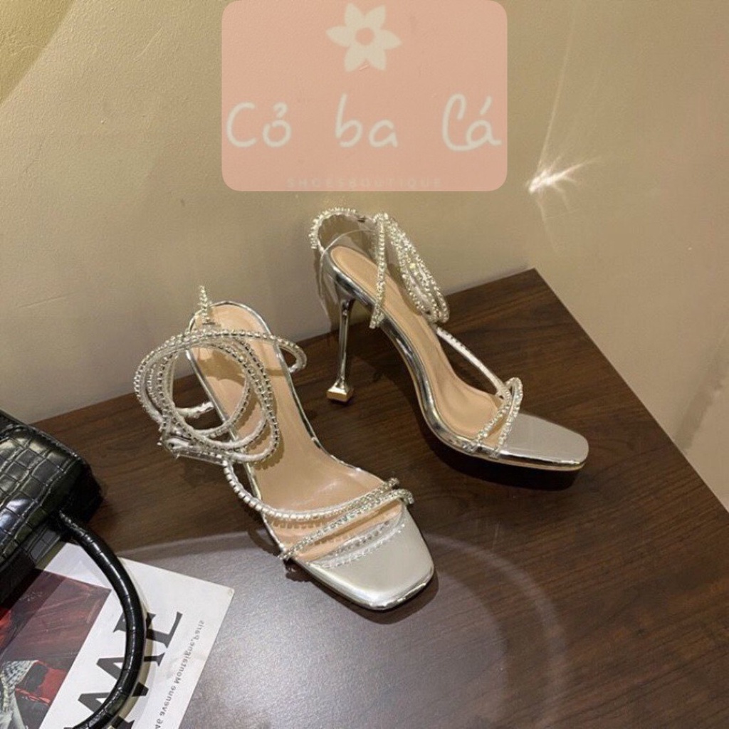 GIÀY NỮ CAO CẤP COBALA SHOES - SANDAL GÓT NHỌN QUAI MẢNH - SANDAL CHIẾN BINH CỘT DÂY ĐÍNH ĐÁ CÁ TÍNH 9 PHÂN - G22082100