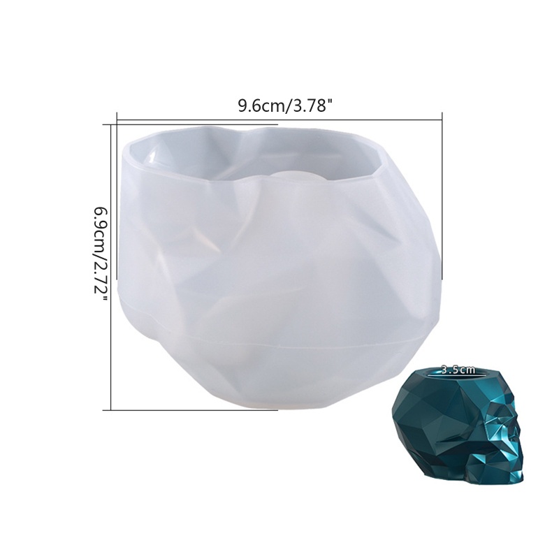 Khuôn Silicone Làm Chậu Hoa Hình Đầu Lâu