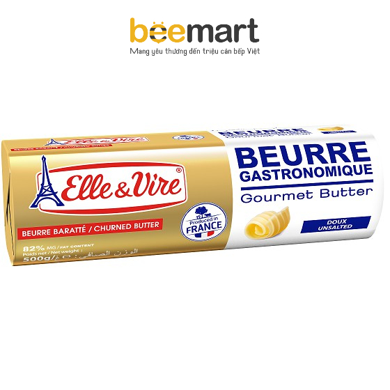 Bơ cuộn lạt Elle &amp; Vire 82% béo 500g