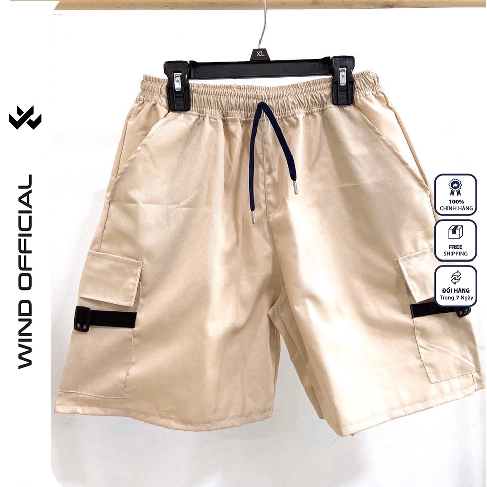 Quần short nam WIIS Unisex bóng rổ chữ V dọc, quần đùi lửng thể thao thời trang nam nữ