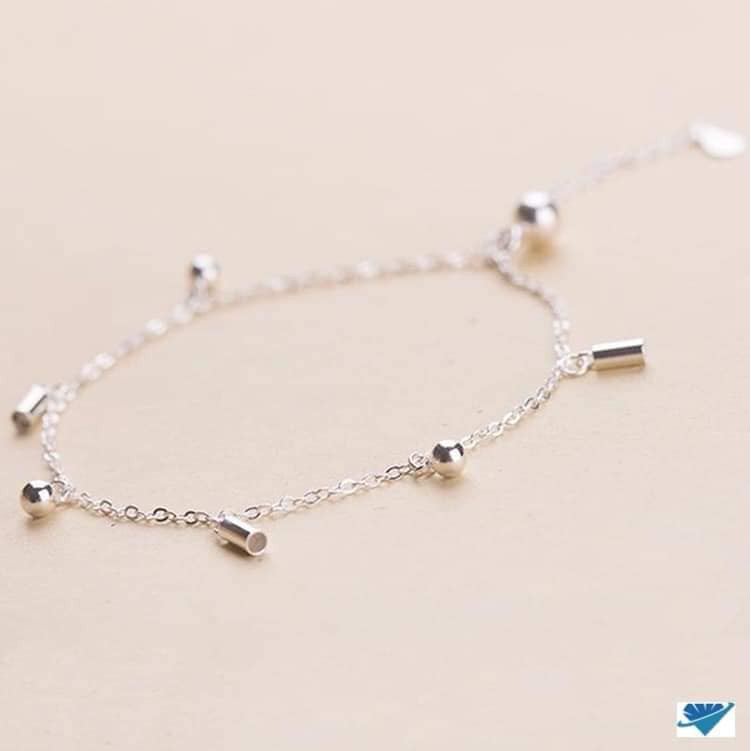 LẮC CHÂN NỮ BẠC TA CÓ HÌNH TRỤ VÀ HÌNH TRÒN TREO