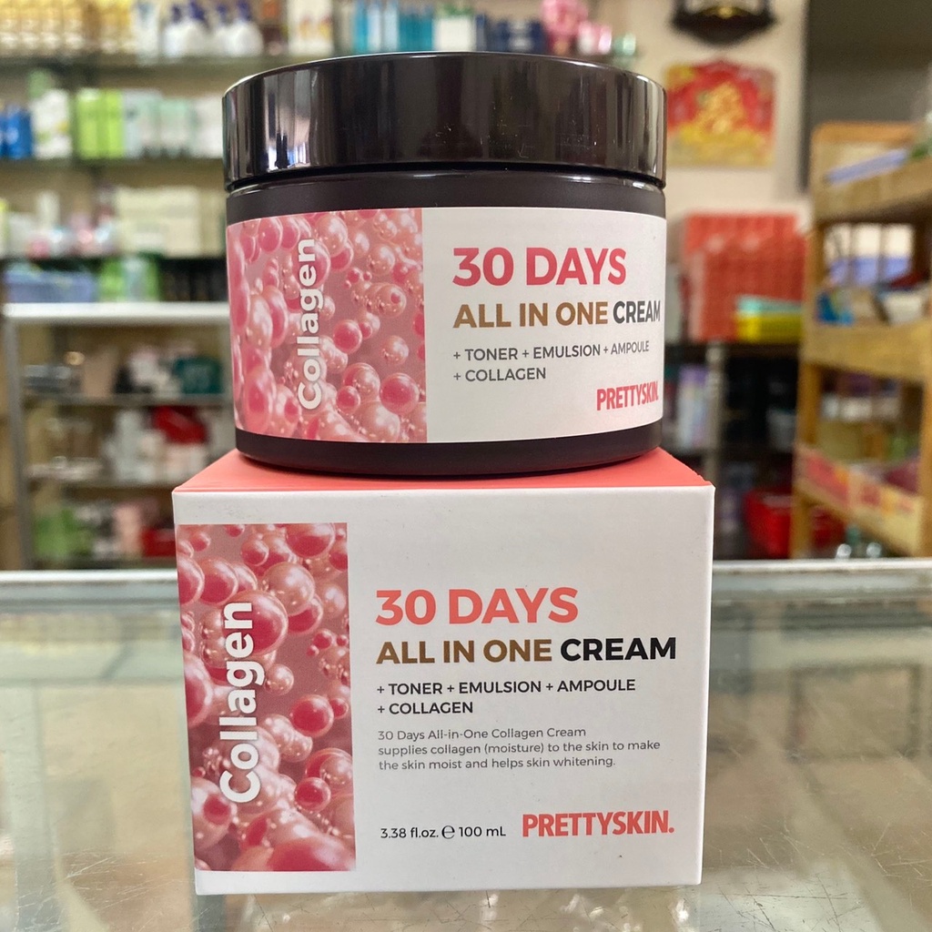 Kem Dưỡng Da Ngăn Ngừa Lão Hóa, Dưỡng Trắng Và Làm Đều Màu Da PrettySkin - Pretty Skin 30 Days All In One Cream 100ml