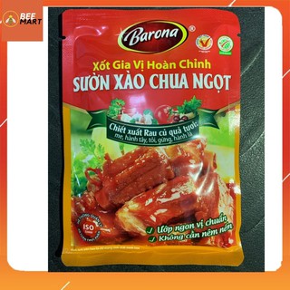 Xốt gia vị sườn xào chua ngọt Barona gói 80g