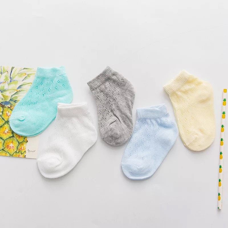 Set 5 đôi tất lưới cho bé, combo 5 đôi vớ cotton lưới siêu đẹp