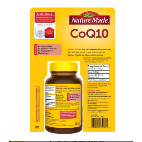 Nature Made Coq10 200 Mg 140v