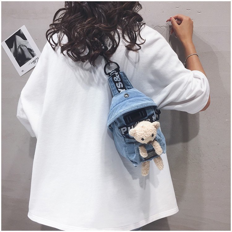 Túi Gấu Sinh Viên Đeo Chéo Dễ Thương HQ