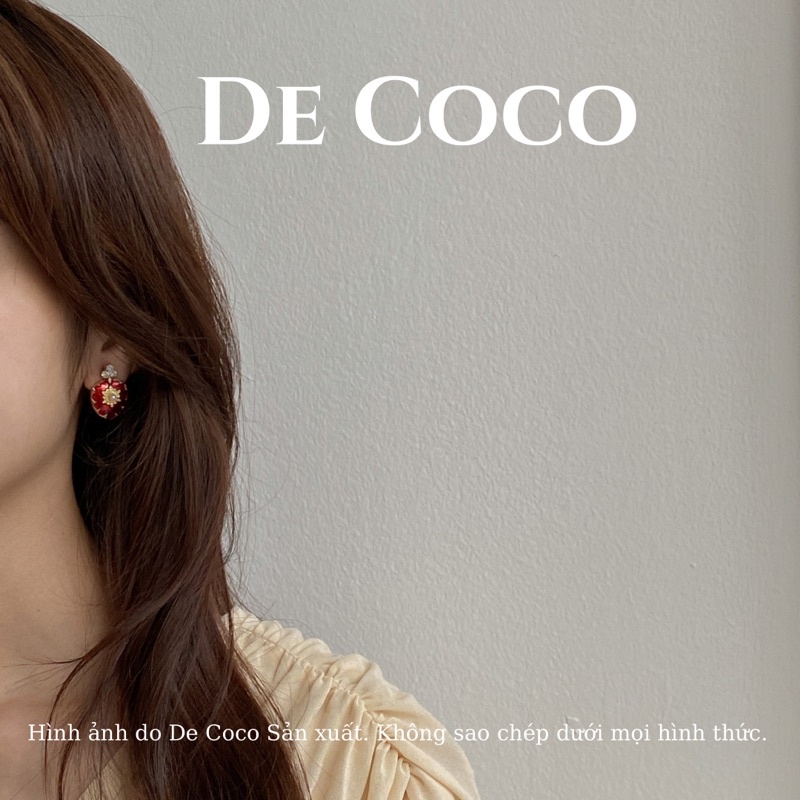 Bông tai khuyên tai nữ vintage Queen De Coco