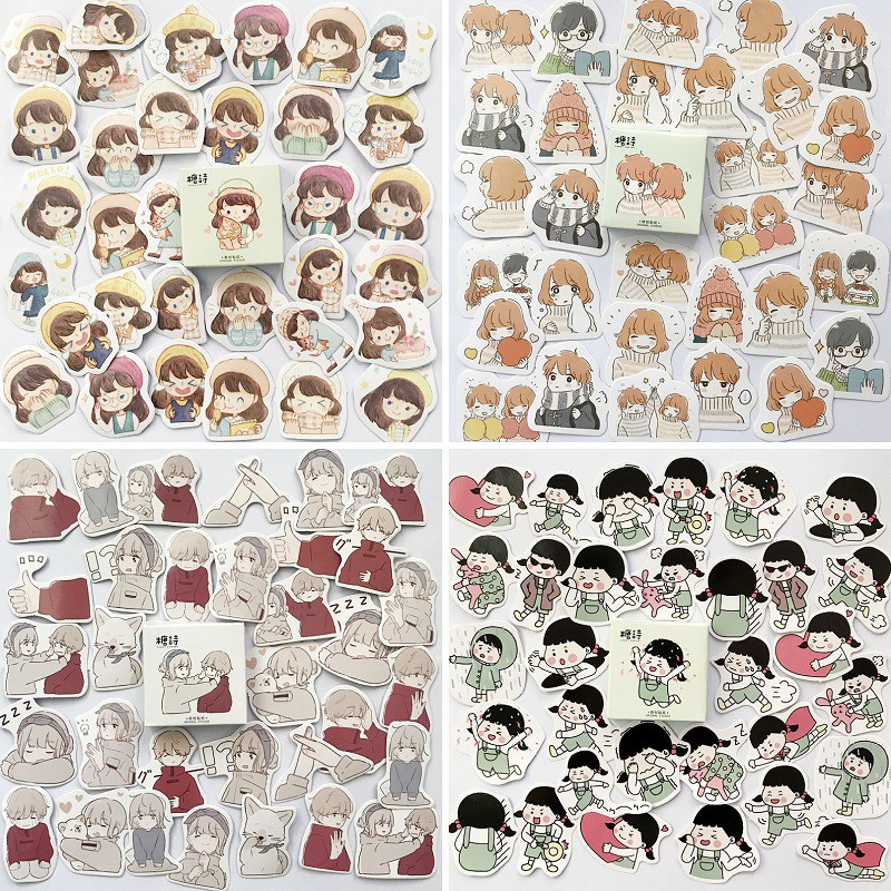 Hộp 45 sticker giấy SH4510 Gachini