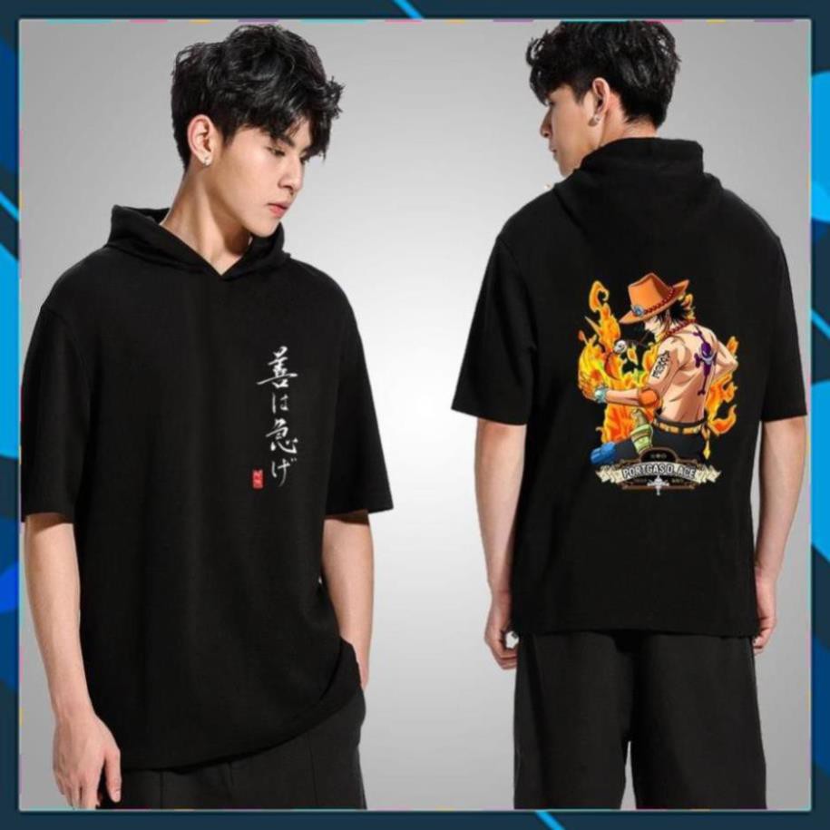 NEW -  RẺ VÔ ĐICH- RẺ VÔ ĐỊCH- (SALE) BST áo thun Hoodie tay lửng One Piece - Anime có mũ cực ngầu  / siêu hót bán chạy