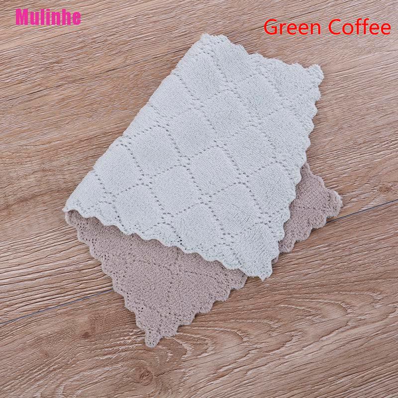 Khăn Lau Chén Dĩa Hình Vuông Bằng Sợi Micro Tiện Dụng Cho Nhà Bếp