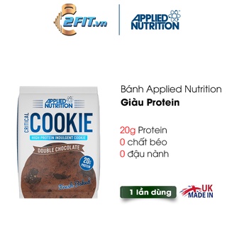 Bánh protein Applied Nutrition Critical Cookie 85g bánh size to 2 lần dùng, giàu protein, chính hãng nhập khẩu UK