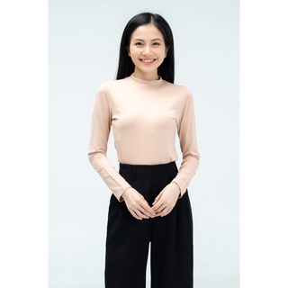 BST Áo giữ nhiệt nữ Vicci cổ cao 100% cotton