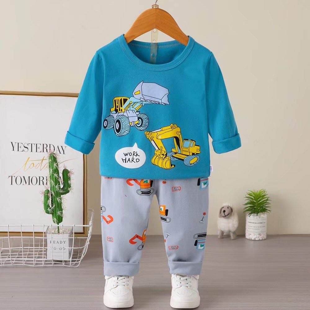 (26-36kg) Đồ bộ quảng châu xuất Hàn - Bộ dài tay thu đông xuất Hàn cho bé trai (chọn mẫu)