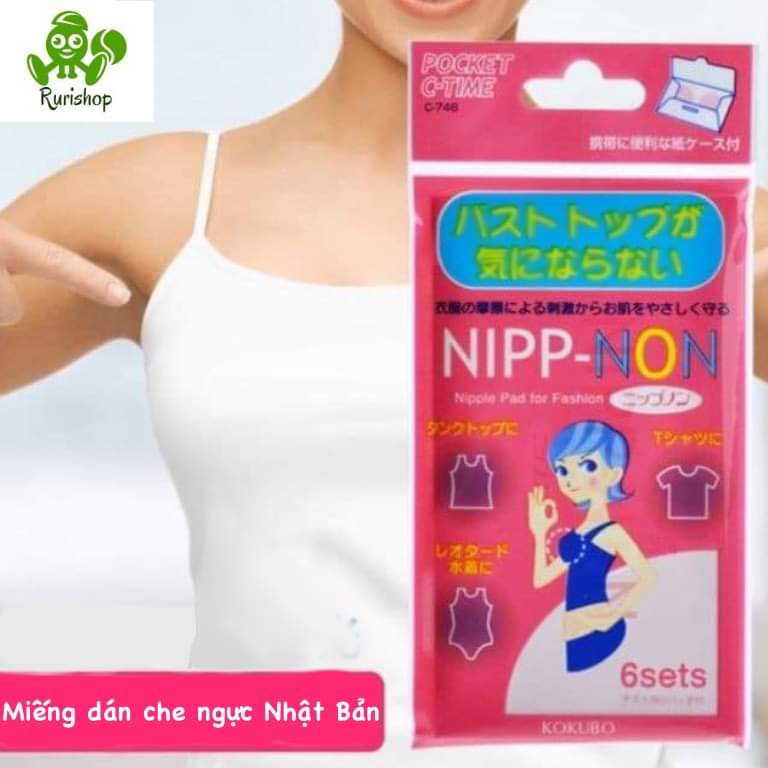 6 sets - 12 miếng dán che ngực Nipp-Non nội địa Nhật Bản