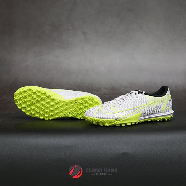 GIÀY ĐÁ BÓNG CHÍNH HÃNG NIKE MERCURIAL VAPOR 14 ACADEMY TF - CV0978-107 - TRẮNG/BẠC SAFARI