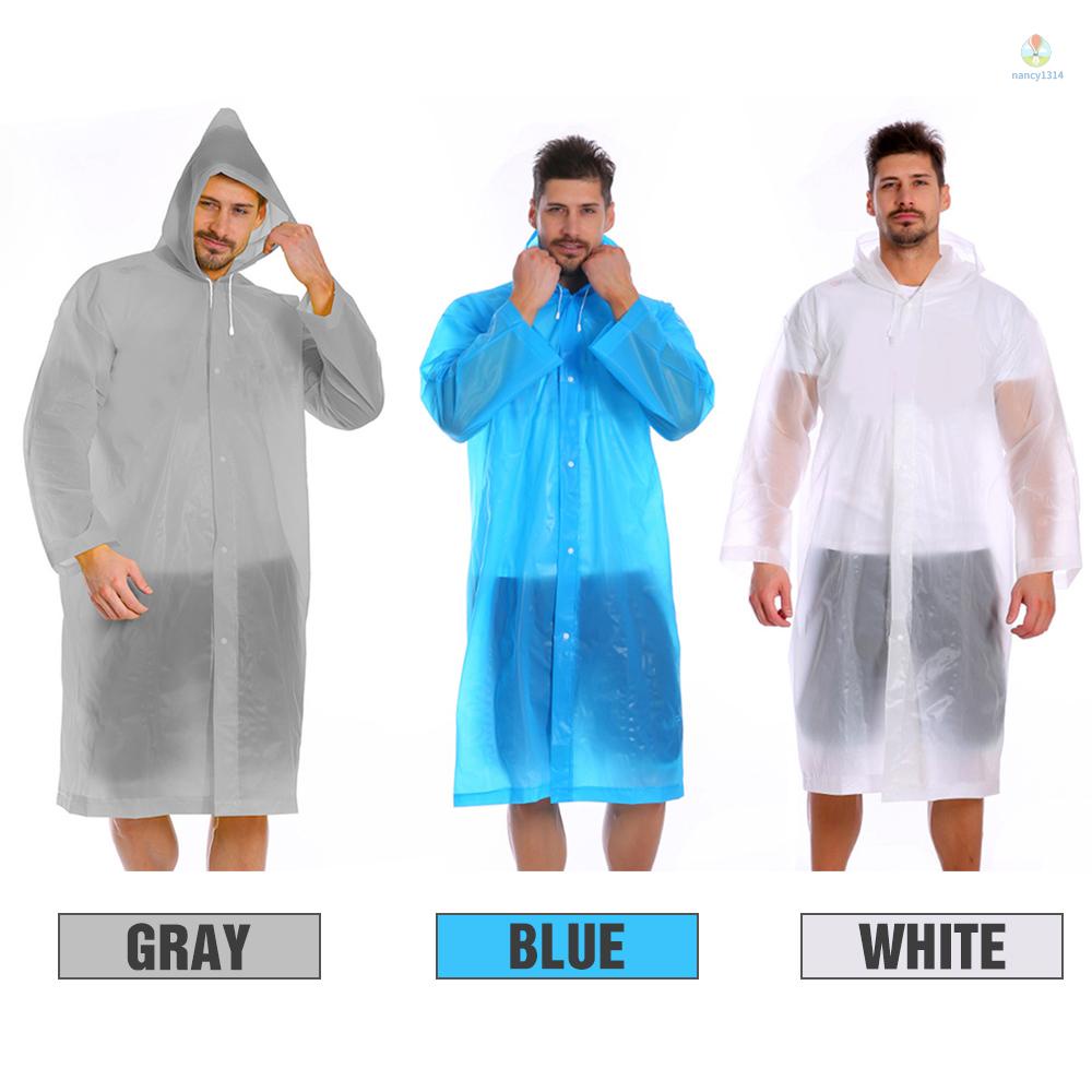 Áo mưa có mũ trùm siêu nhẹ chống thấm nước thiết kế mới tiện dụng cho nam và nữ