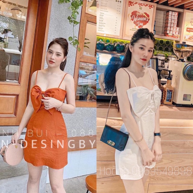 Váy 2 dây nơ ngực