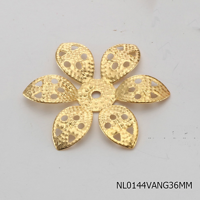 5 phiến hoa 6 cánh 32-36mm nguyên liệu làm trâm làm trang sức cổ trang