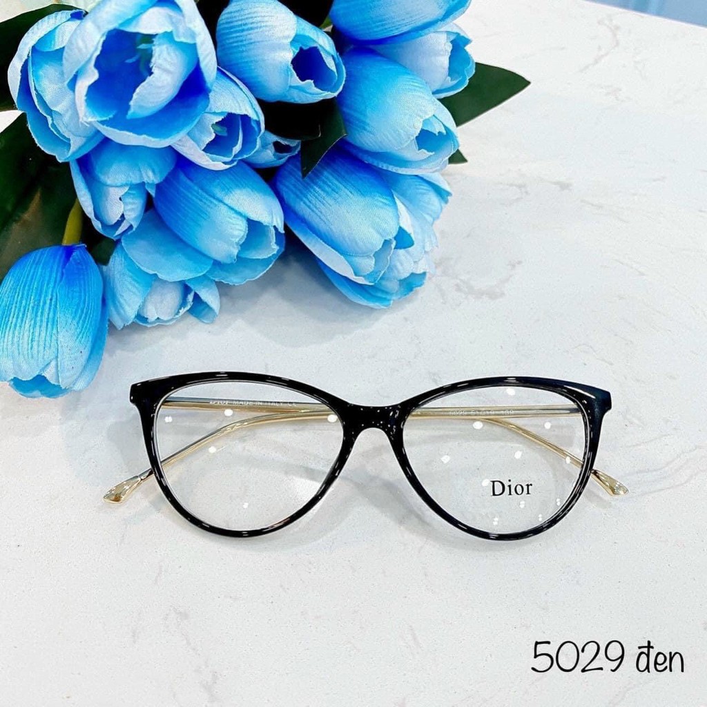 Gọng kính giả cận nữ 630 kim loại mắt mèo chân kim loại vàng - Bự Store