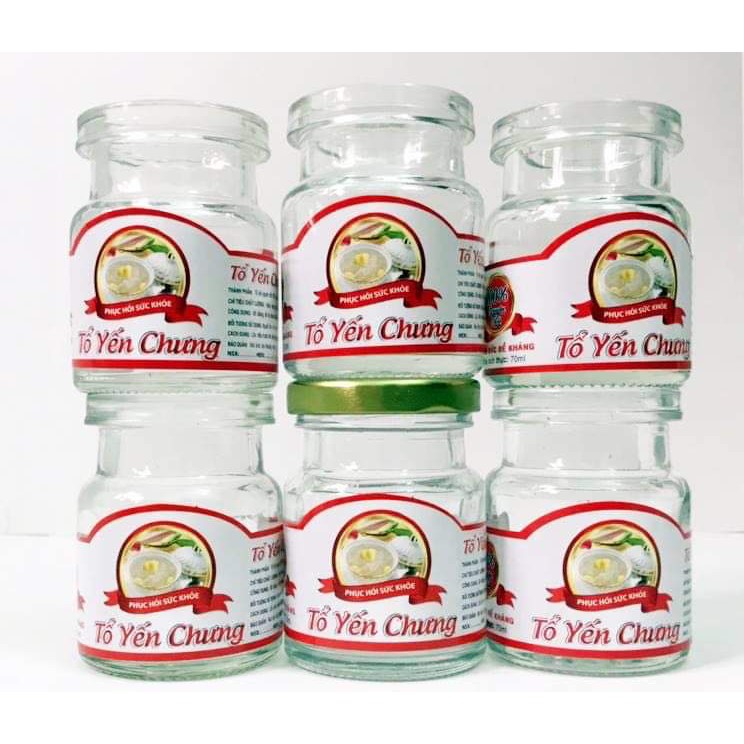 Combo 10 Tem dán hủ thủy tinh đựng yến