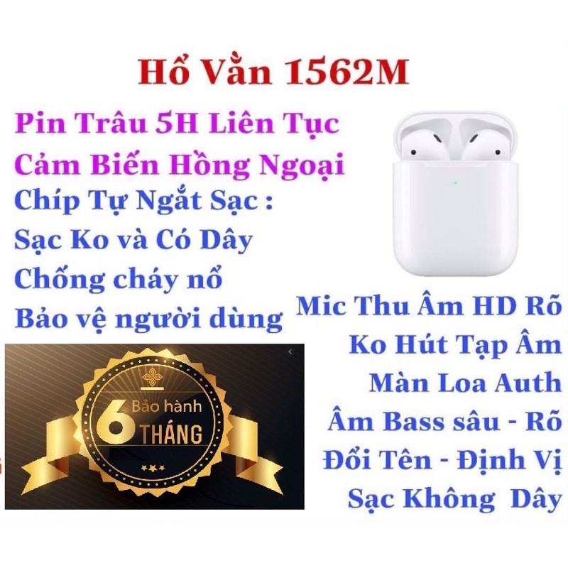 Tai nghe bluetooth HỔ VẰN XỊN, kết nối không dây TWS 5.0 chip LOUDA 1562M, Pin Trâu, Bản Cao Cấp Nhất, BH 06 tháng