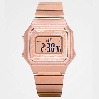 Đồng hồ Casio B650WC-5ADF điện tử - Vàng hồng - Vintage chính hãng