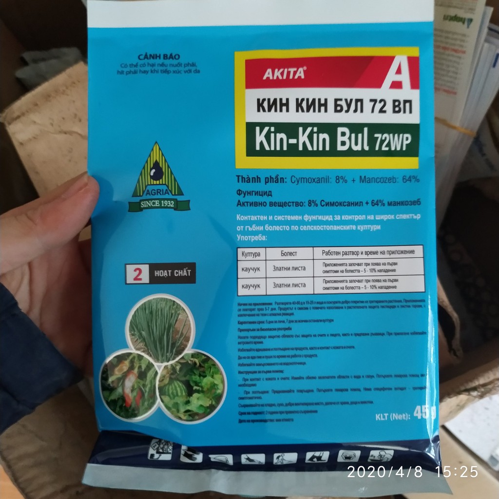 Kin-kin-bul 72WP 45g -Trị nấm bệnh, thối nhũn, sương mai