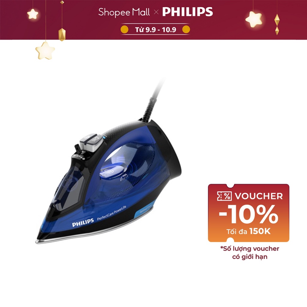 Bàn ủi hơi nước nằm Philips GC3920 2500W - Hàng chính hãng