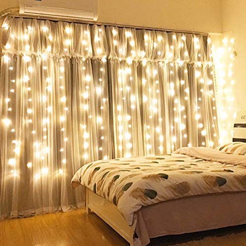 RÈM CỬA ĐÈN LED  CHỐNG NƯỚC 3*3M 12 SỢI ĐÈN LED FAIRY LIGHT TRANG TRÍ TIỆC CHRISTMAS LỄ TẾT