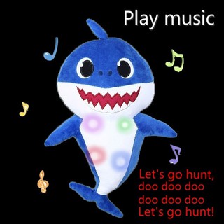 Thú nhồi bông hình chú cá mập có đèn phát sáng và có nhạc vui nhộn
