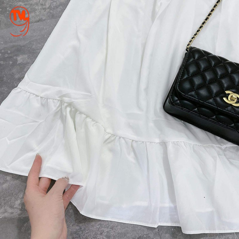 Đầm babydoll trắng TVL1999, đầm hai dây dáng xòe trắng trơn chất liệu cao cấp mềm mại mát mẻ thời trang mùa hè cho nữ | BigBuy360 - bigbuy360.vn