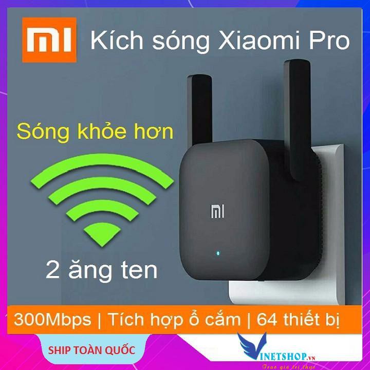 Kích sóng wifi xiaomi pro băng thông 300 Mbps 2 râu - BH 1 năm - Hàng Chính Hãng -dc3030