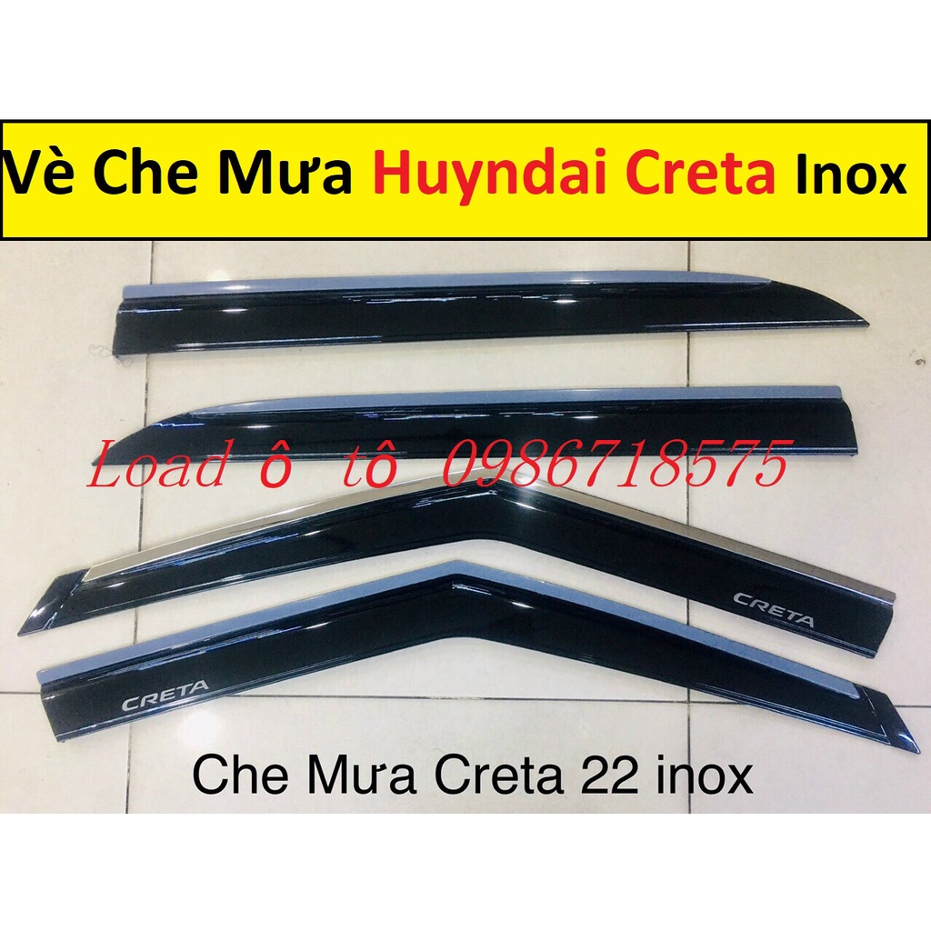 Vè Che Mưa Chỉ Inox Xe Huyndai Creta 2022-23 Cao Cấp