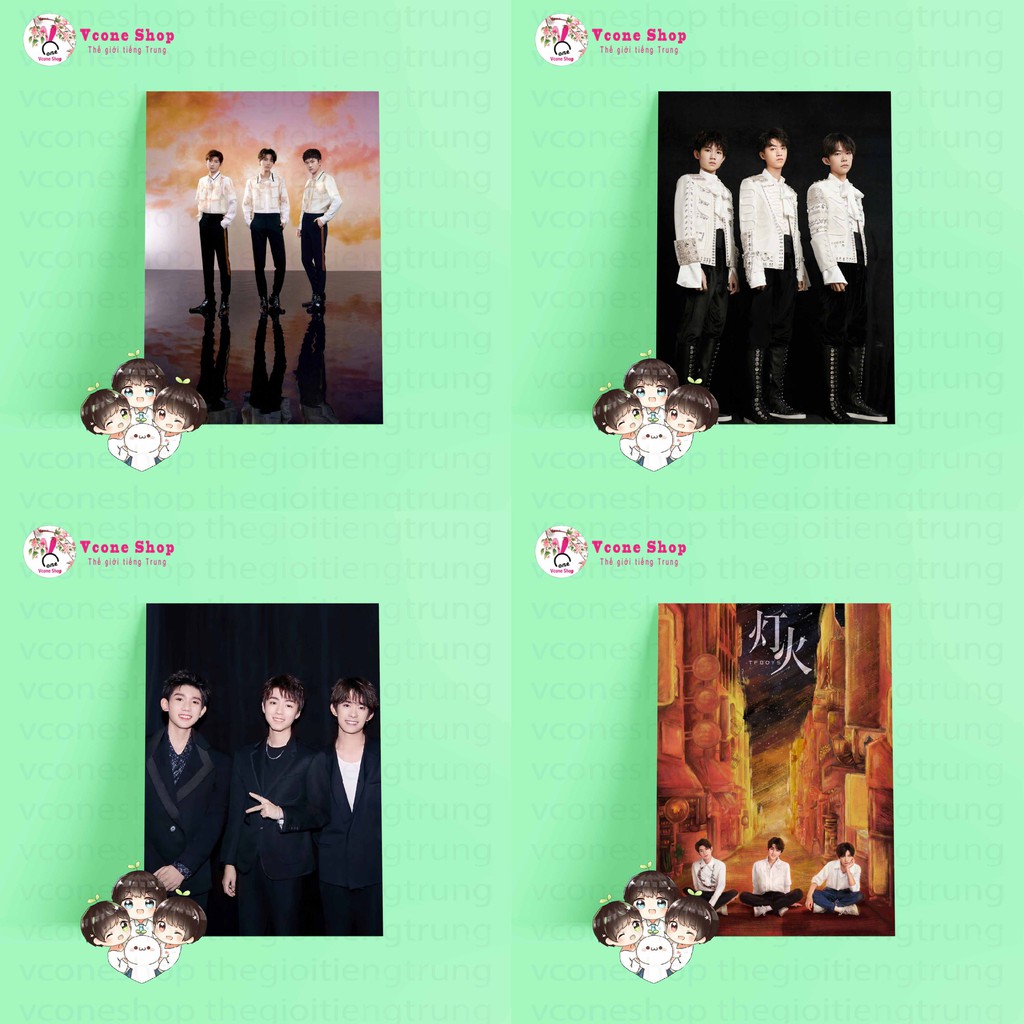 (1 tấm) Postcard cao cấp TFBOYS giấy 260gsm A5 in hình Vương Nguyên Vương Tuấn Khải Dịch Dương Thiên Tỉ idol hoa ngữ