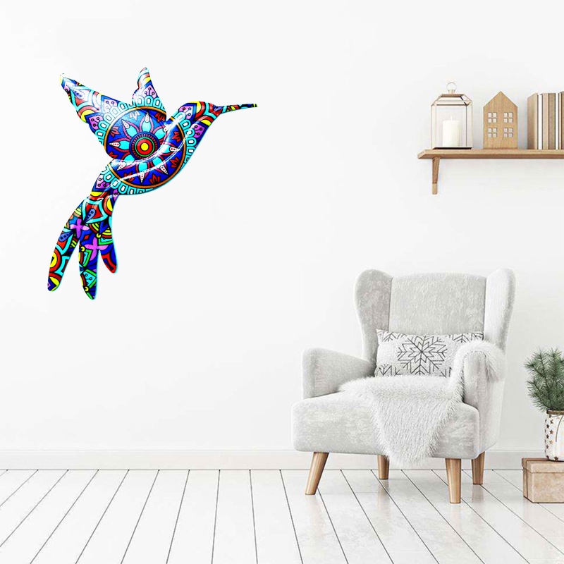 Chim Ruồi Bằng Sắt Treo Tường Trang Trí Màu Sắc Tươi Sáng