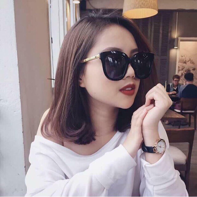 Kính mát nam nữ thời trang chữ V, kính râm phong cách Hàn Quốc chống tia UV giá rẻ đẹp LUMINA 005
