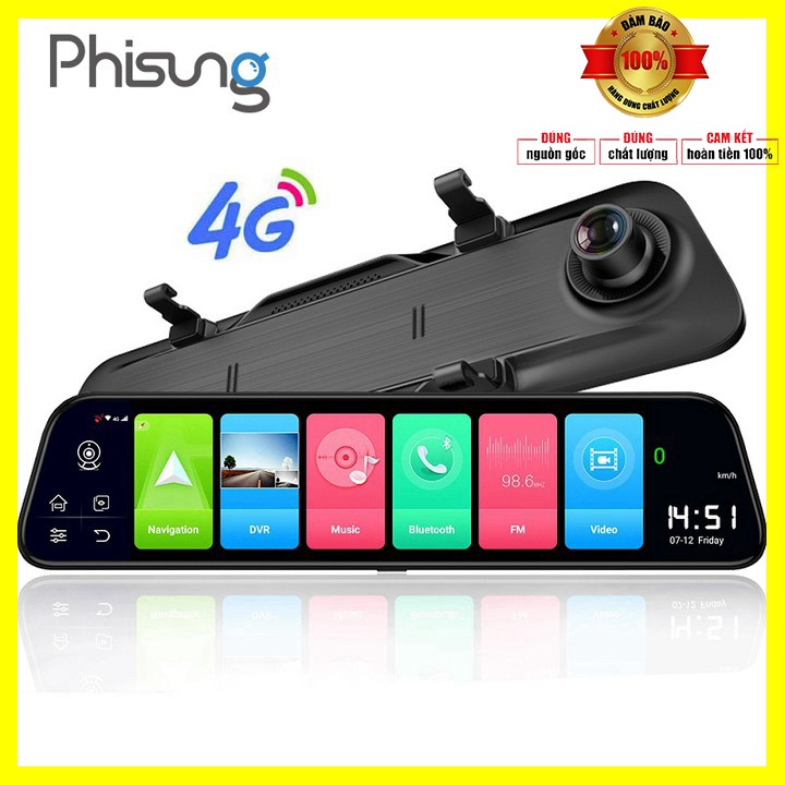 Camera hành trình gương ô tô cao cấp Whexune D50 màn hình 12 inch, 4G, Wifi, GPS - Bảo hành 12 tháng | BigBuy360 - bigbuy360.vn