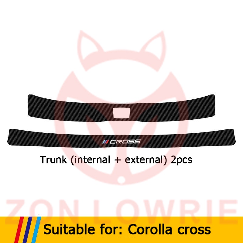 Miếng Dán Sợi carbon Chống Trầy Trang Trí Bảo Vệ Bàn Đạp Xe Hơi toyota cross 2019-2022 corolla cross cc