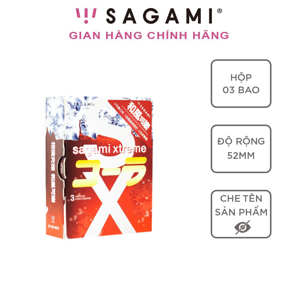 Bao cao su Sagami Cola vị lạ hộp 3 chiếc trơn bóng thêm gel chống tuột kéo dài thời gian