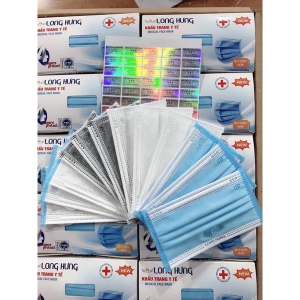 khẩu trang y tế Long Hưng kháng khuẩn 4 lớp