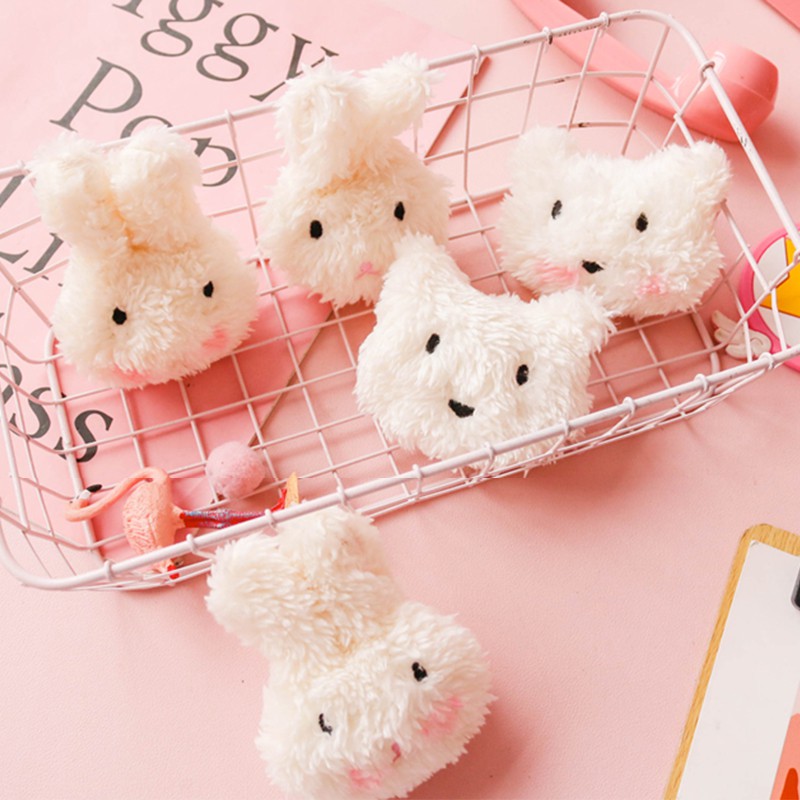 Huy Hiệu Cài Áo, Balo Bằng Bông Hình Gấu Trắng, Thỏ Trắng Phong Cách Ulzzang Hàn Quốc Siêu Xinh