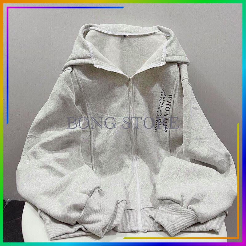 Áo Khoác Nữ,Áo Hoodie Nữ Nỉ Ngoại Khoá Kéo, Unisex Form Rộng Tay Bồng Siêu Hot ( Kèm Ảnh Thật)