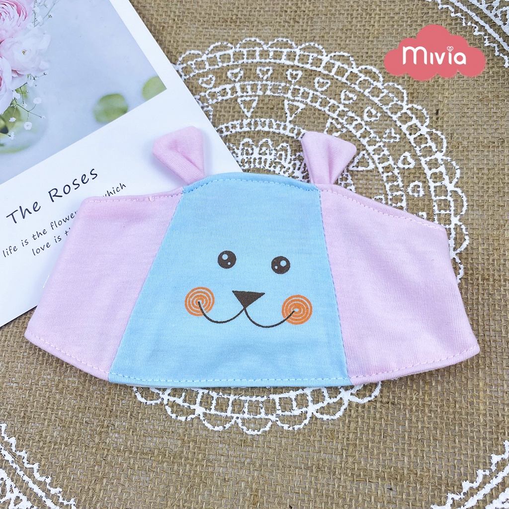 Che thóp cho bé sơ sinh, mũ thóp cho bé sơ sinh cotton hoạ tiết đáng yêu
