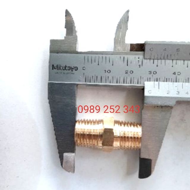 Nối 2 Đầu ren 13mm thau 100% đồng thau