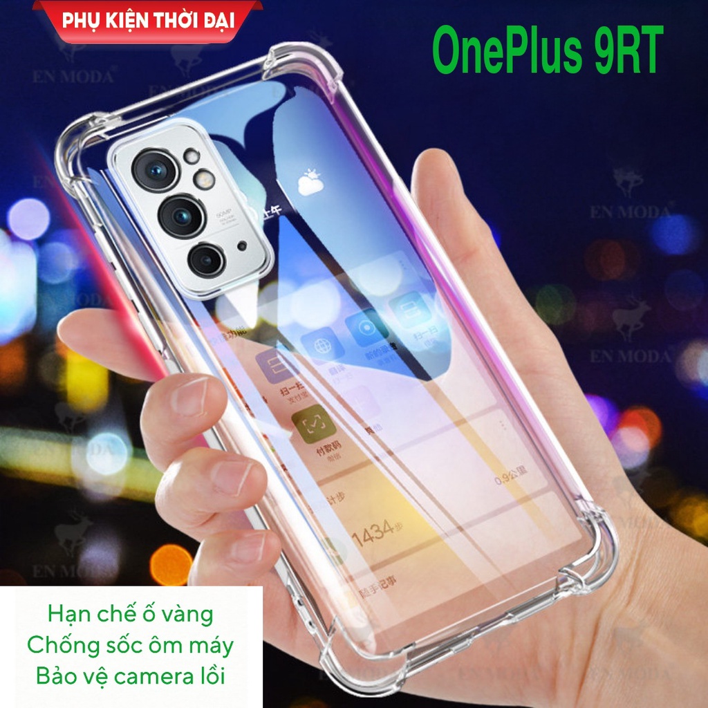 Ốp lưng OnePlus 9RT dẻo trong suốt lồi 4 góc chống sốc hạn chế ố vàng ôm máy