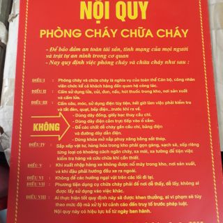 Bộ nội quy tiêu lệnh pccc