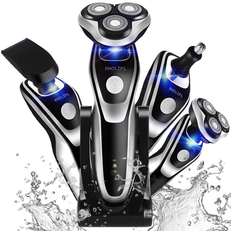 Máy cạo râu đa năng SHAVER SK1588, cắt tóc, tỉa lông mũi, tông đơ, chống nước cực tốt