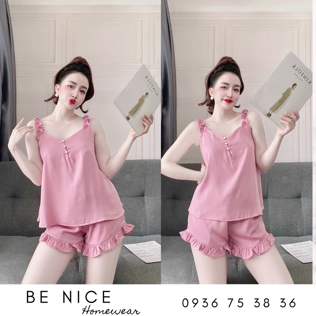 Set dây mặc nhà nữ phối nút xinh xắn | BigBuy360 - bigbuy360.vn
