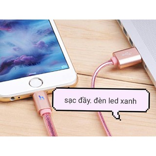 Dây sạc iPhone hoco dài 2m có đèn led báo hiệu